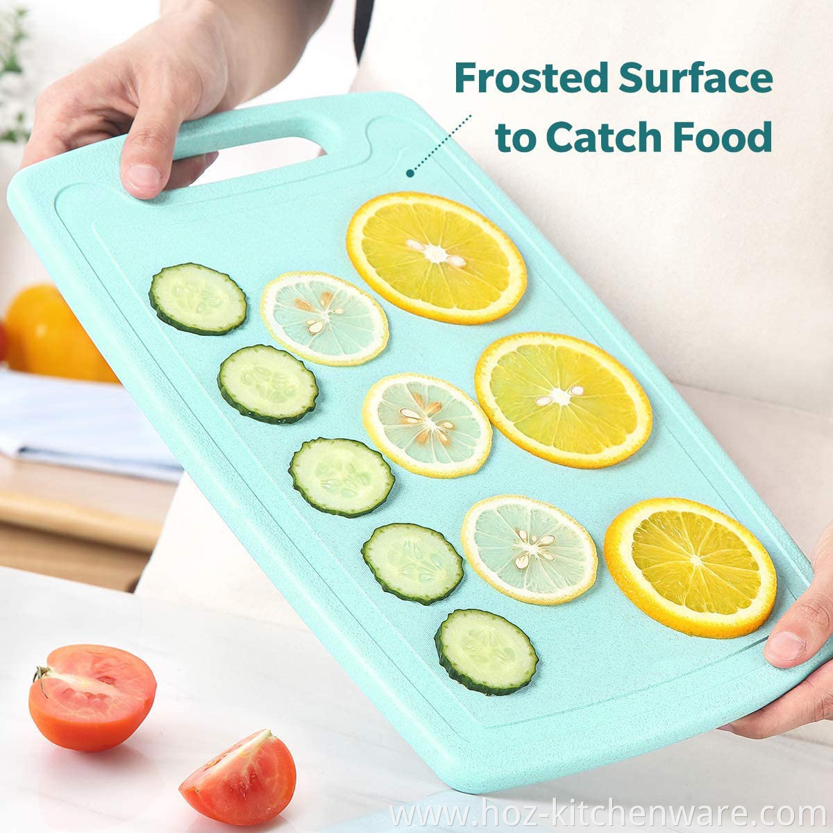 Vegetable Non Slip Wheat Straw Plastic Chopping Board Large Plastic Cutting Board HOZ Kitchenware Household Products